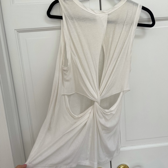 A.L.C Twisted Open Back White Tee - Picture 9 of 10